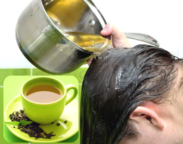 درمان ریزش مو با چای سبز