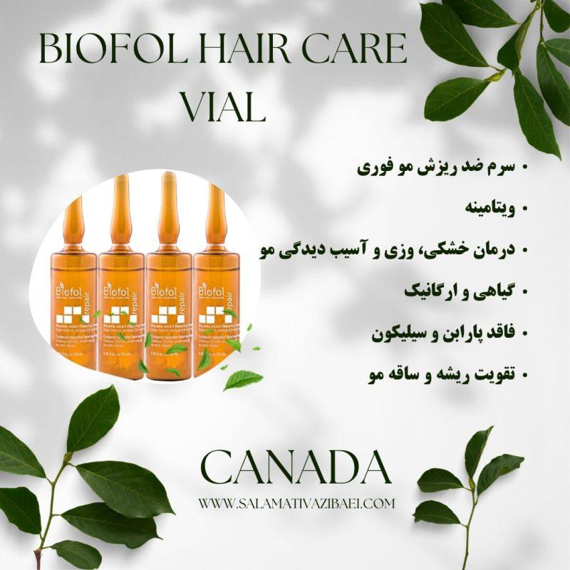 محلول ضد ریزش مو شوک درمان ریزش مو و رشد مو با محلول ضد ریزش مو گیاهی بایوفول کانادا